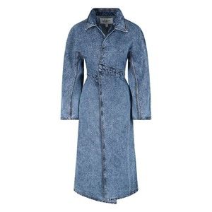Alaïa Denim Trench Coat With Classic Collar - NWT